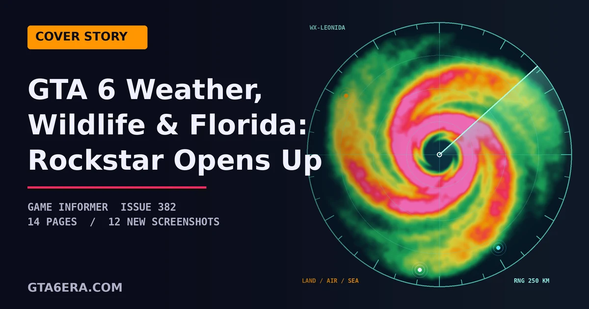 GTA 6 Game Informer Cover Story: What Rockstar Is Sharing About Weather, Wildlife and Florida