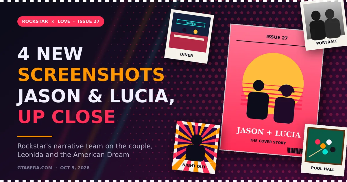 GTA 6 LOVE Magazine Feature: New Jason & Lucia Screenshots