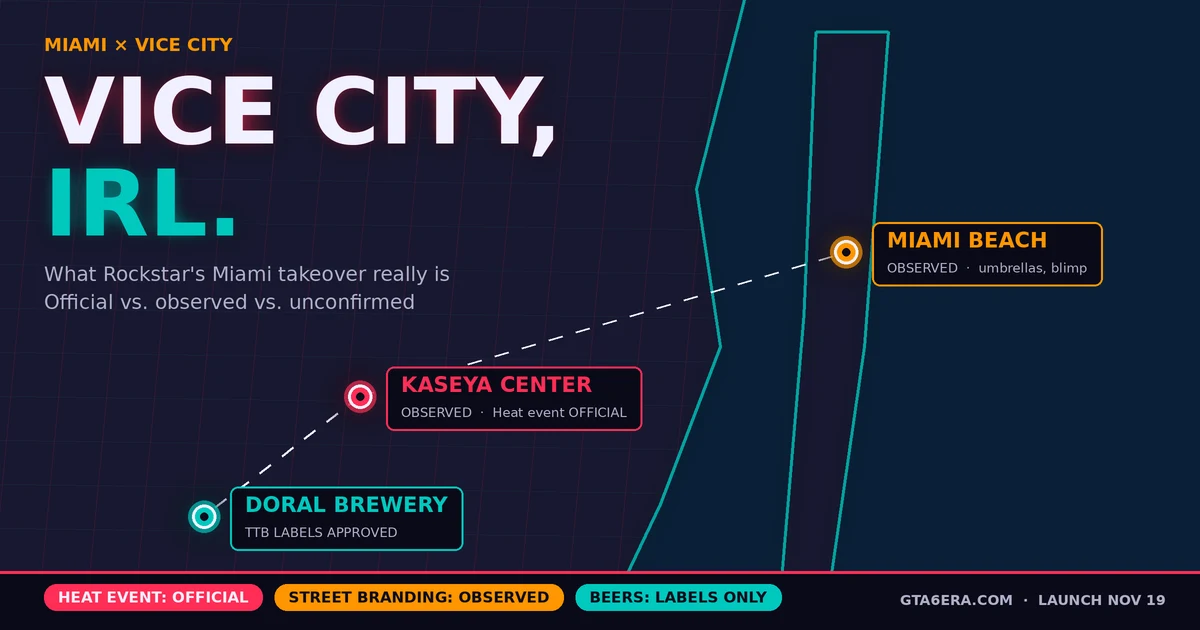 GTA 6 Miami Vice City takeover map graphic